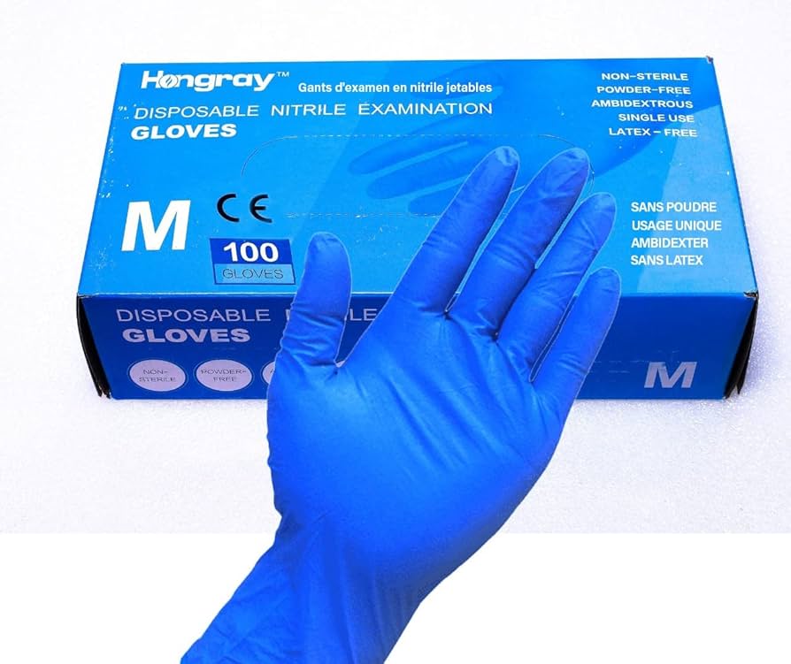 RiteTouch - PF Nitrile Gloves Medium HONGRAY 100/bx, 10bx/cs, NEGPF9003 - 3538011