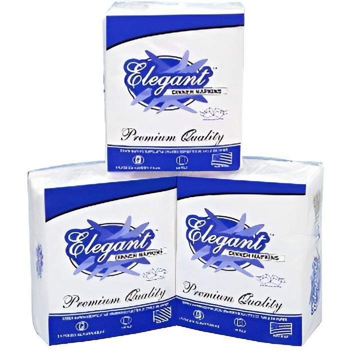 Elegant - 14" X 16", 1/8 Fold White 2 Ply Dinner Napkin (Premium Quality), 3000/Cs - 418-20PC (Special Order Item)