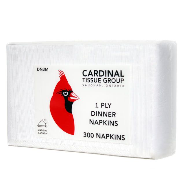 Cardinal Tissue Group - 15" x 16" 1ply Dinner Napkin, 3000/cs, 40cs/sk - 395129