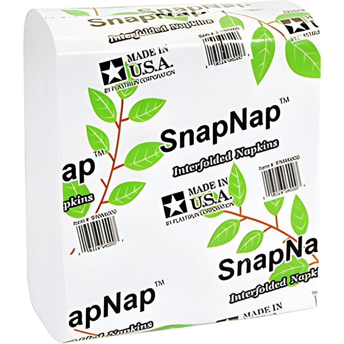 SnapNap - 6.5" x 8" 2 Ply White Interfolded Napkins, 500/Package - IFNW6000