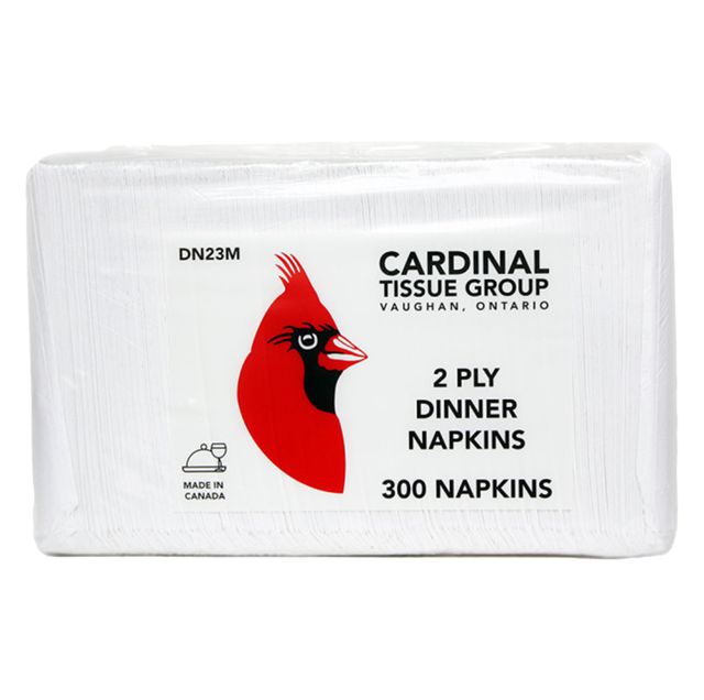 Cardinal Tissue Group - 15.5" x 17" x 0.12" 2Ply Koolinis Printed Dinner Napkins, 3000/cs, 150/pk, 20pk/cs - 398315