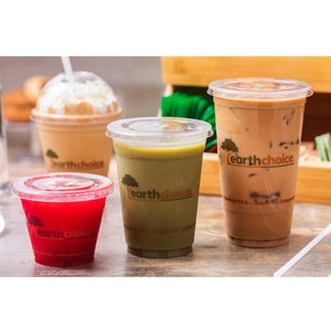 Pactiv Evergreen - Clear, Recycled Plastic Flat Lid with Straw Slot for "A" Size Cold Drink Cups, 900/cs - YPDL20C