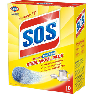 S.O.S - Soap Filled Steel Wool Cleaning Pads - HP02950