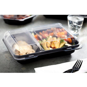 Pactiv Evergreen - ClearView SmartLock OPS Snackbox 10.75" x 8" x 3.25" 2 Compartment, 100/Cs - YEH891120000
