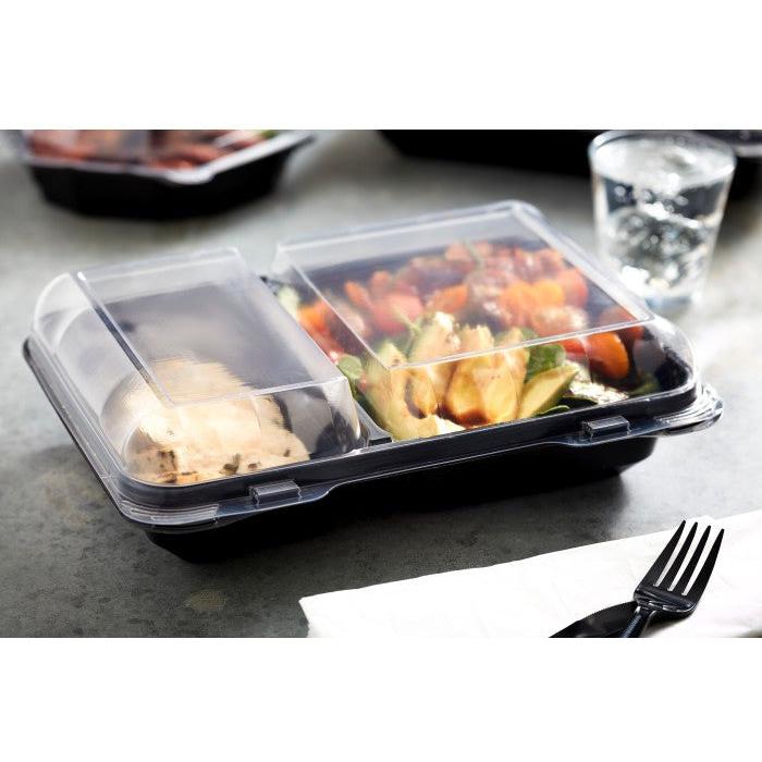 Pactiv Evergreen - ClearView SmartLock OPS Snackbox 10.75" x 8" x 3.25" 2 Compartment, 100/Cs - YEH891120000