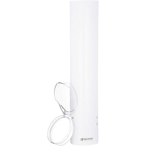San Jamar - White Adjustable Plastic Cone Water Cup Dispenser with Hinged Flip-Cap - SJ4160WH