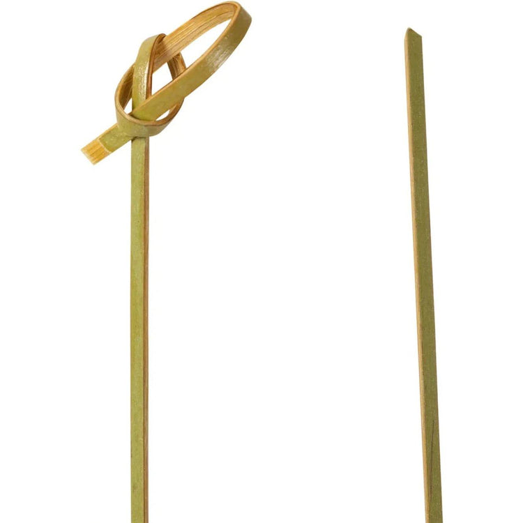 Hy-Stix - 4" Bamboo Knotted Skewer, 1000/Cs - 82-084KN-RP