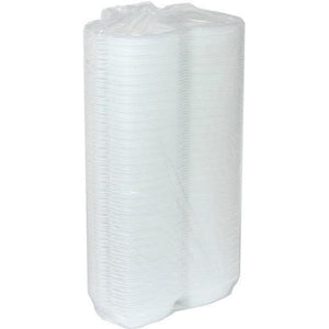 Pactiv Evergreen - 5" x 5" x 2.5" PS Foam White Hinged Lid Container, 500 Count - YTH100790000