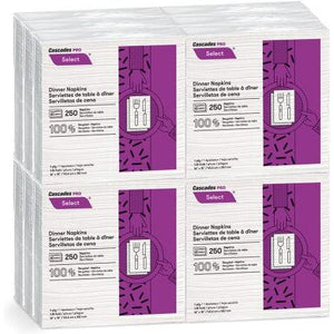 Cascades Tissue Group - Select 1 ply Dinner Napkins, 3000/cs - N050