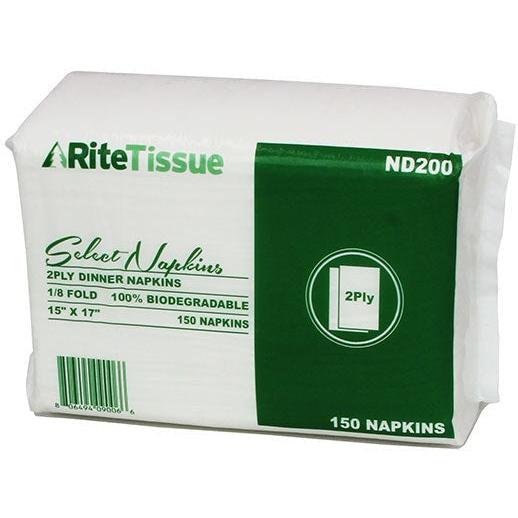 RiteTissue - 2 ply Dinner Napkin, 3000/cs - ND200