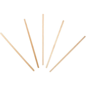 Hy-Stix - 7" Wooden Round End Coffee Stirrers , 1000/Box - 80-414C