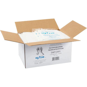 Hy-Five - 28" x 46" White 1.25 Mil Apron, 10/100/Pk - DAP125
