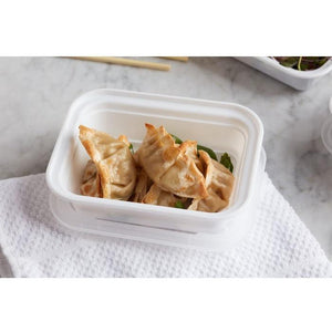 Pactiv Evergreen - VERSAtainer 12 Oz White/Clear Rectangular PP Container and Lid, Pack of 150cs - NC818