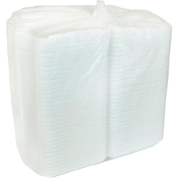 Pactiv Evergreen - 9" x 9.125" x 3.25", White Foam Large Hinged-Lid Takeout Container Smartlock, 150 Per Case - YHLW09010000