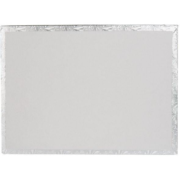 Enjay Converters - 13 x 17.5", 1/2 Slab Silver Cake Board, 12 Per Case - 121317S12