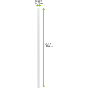 Packnwood - 7.75" White Wrapped Paper Straw, 3000/Cs - 210CHP19WHW