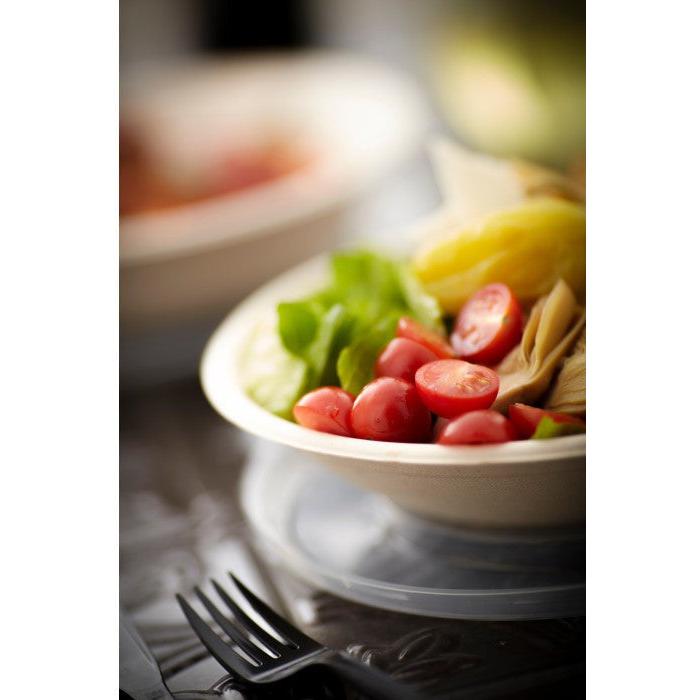 Pactiv Evergreen - 8" Clear Microwavable Flat PP Lid for Fiber Blend Bowls, 200/Cs - YPPLIDF8RND