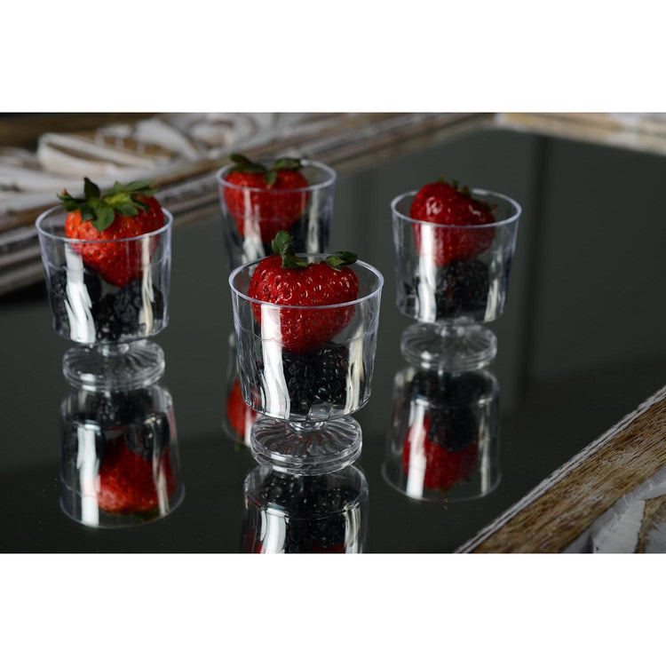 Fineline Settings - 2 Oz Clear Plastic Wine Glass, 10x24/cs - 2202-CL