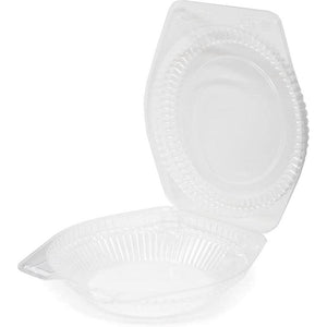 Detroit Forming - 9" Clear OPS Plastic Dome Hinged Container, 100/Cs - LBH-992