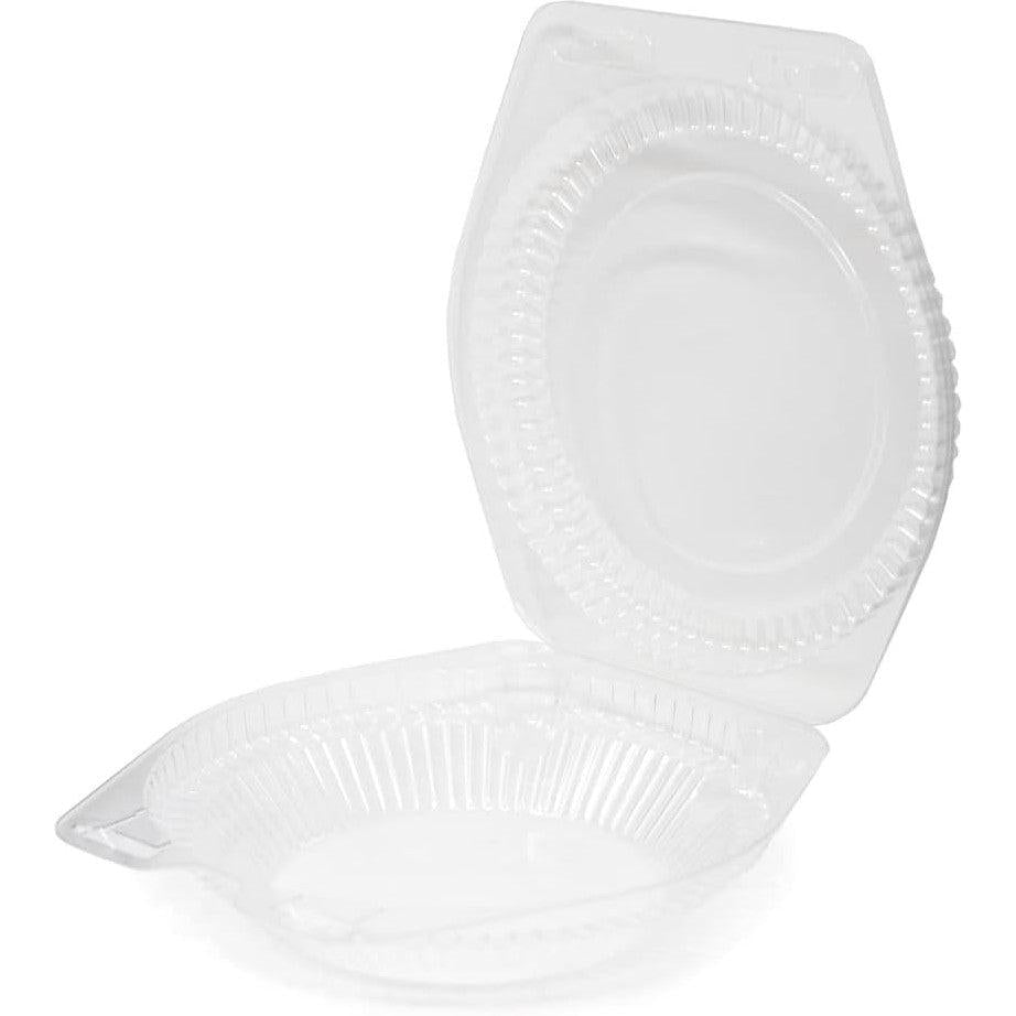 Detroit Forming - 9" Clear OPS Plastic Dome Hinged Container, 100/Cs - LBH-992