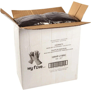 Hy-Pax - 21" Brown Hairnets, 20/100/Pk - 109HP-21BRC