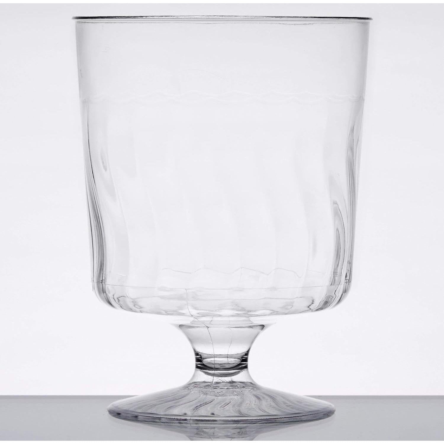 Fineline Settings - 8 Oz Clear Plastic Wine Glass, 10x24/cs - 2208