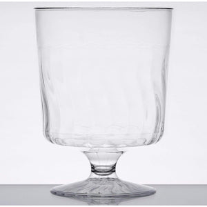 Fineline Settings - 8 Oz Clear Plastic Wine Glass, 10x24/cs - 2208