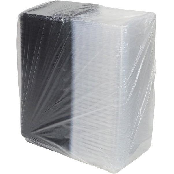 Pactiv Evergreen - 36 Oz 8" X 8" Dual Color SmartLock® Hinged Lid Snack Box Container, Black/Clear, 135 Count - YEH896170000