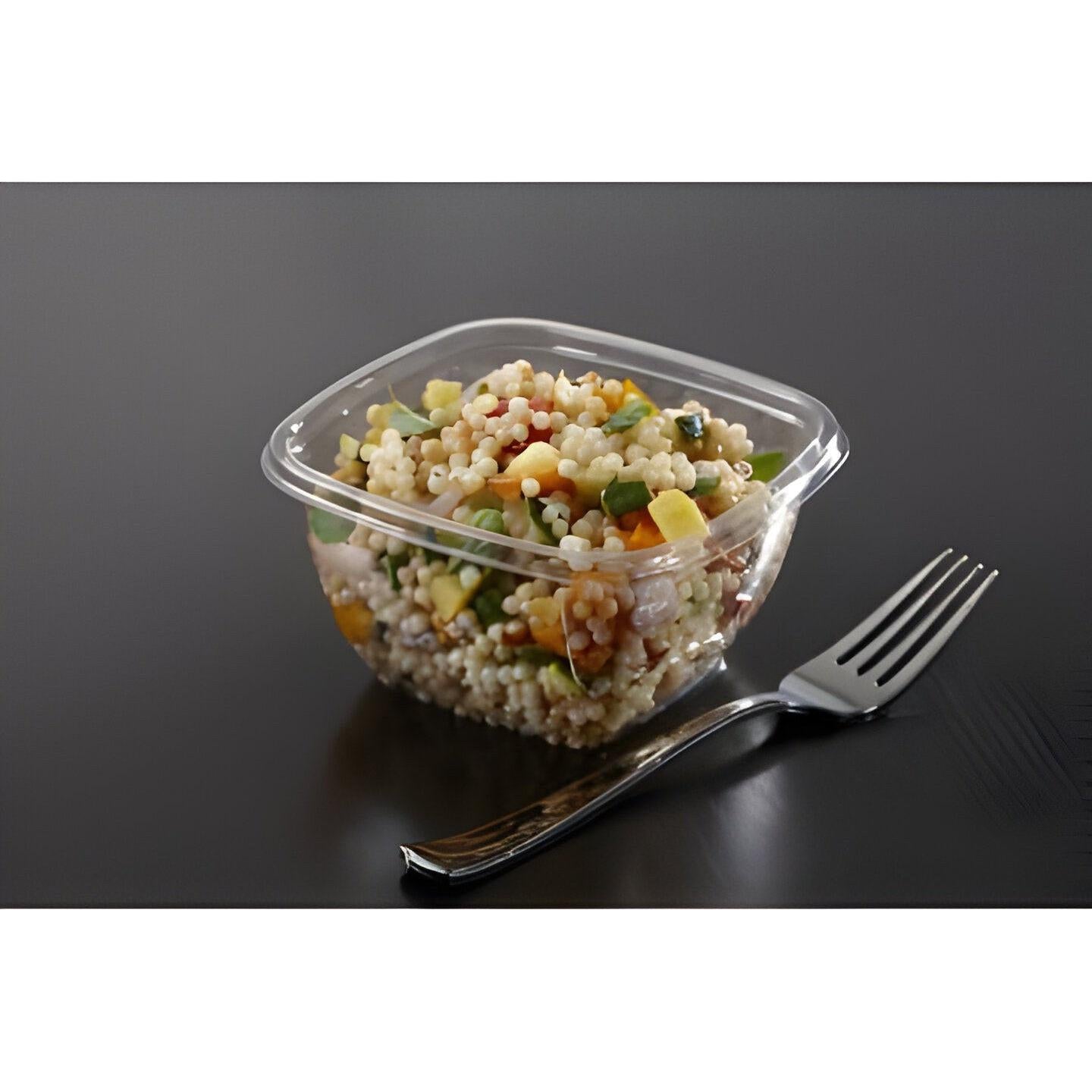 Sabert - 12 Oz Clear Square Plastic Bowl, 500/Cs- 15012B500