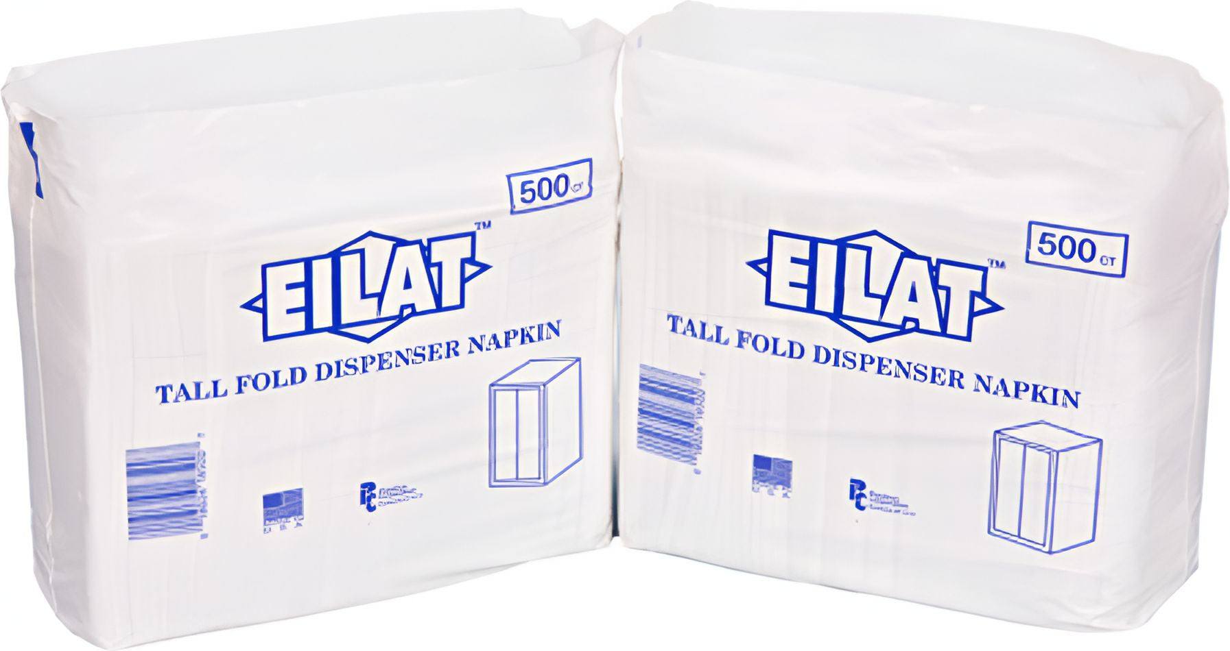 Eilat - 6" x 13" White 1 Ply Tall Fold Dispenser Napkin, 9000/Cs - 218-18