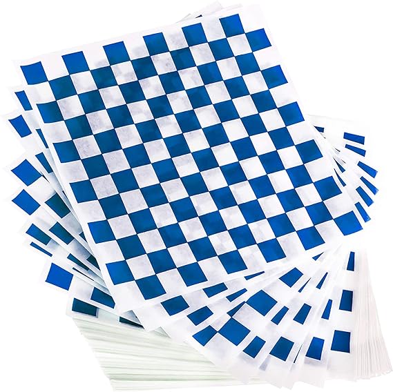 Sanfacon - 12" x 12" Blue Grease Resistant Checker Sheets, 1000/Cs - 172048