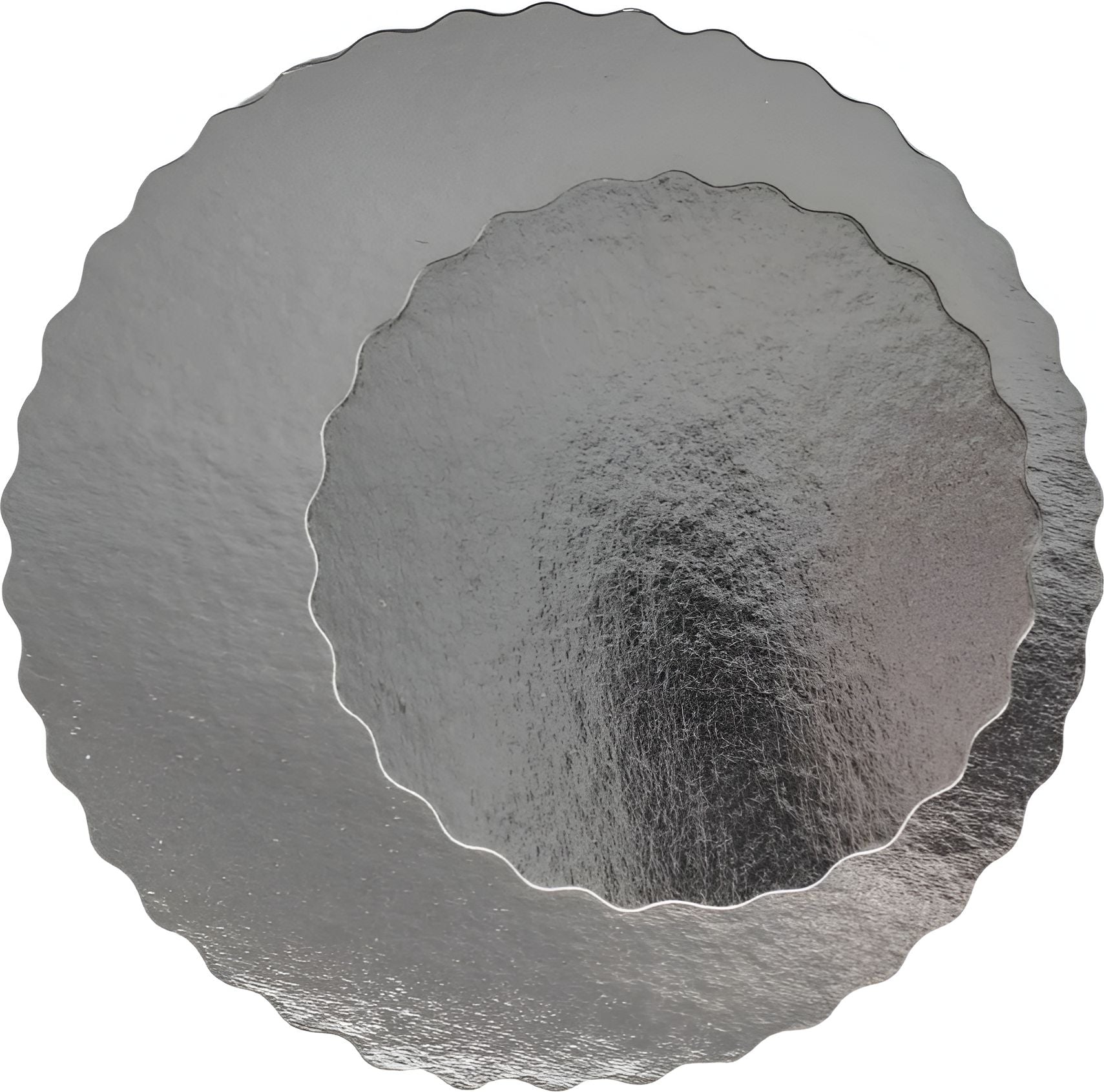 Enjay Converters - 12" x 0.045" Round Silver Cake Board, 250/cs - 04512RSS