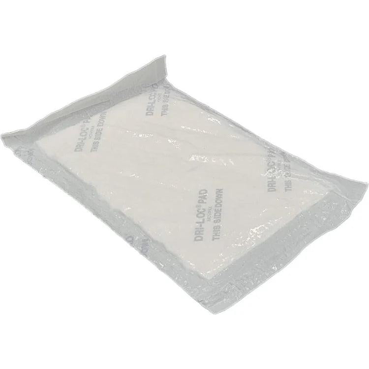 4.75" x 6.50" White Dri-Loc Poultry Pads, 2000/cs, 31/sk - 420110
