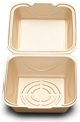 D&W Fine Pack - 9" x 9" Envirofoam Hinged Container, 200/Cs - FHC-9