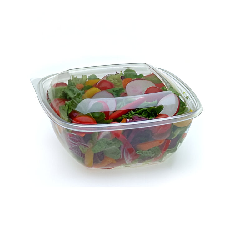 Sabert - Clear 24 Oz Medium Square Bowl with Dome Lid, 150/cs, 36cs/sk - C18024B150