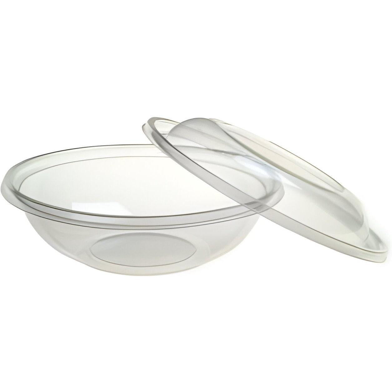 Sabert - 48 Oz Clear Round Plastic Bowl with Lid Combo, 100/Cs - C12048A100