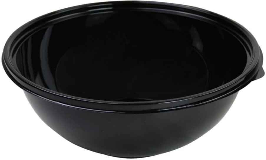 Sabert - 160 Oz Plastic Black Round Catering Bowls, 50/ Cs - 92160A50