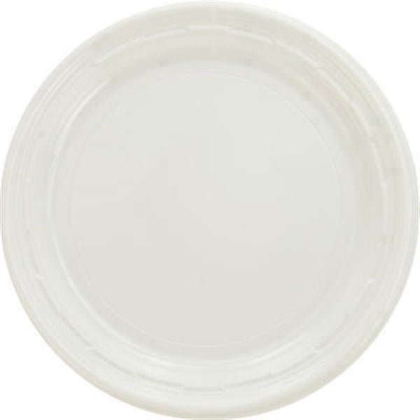 Dart 7" White Plastic Plate, 1000/cs - 7PWF