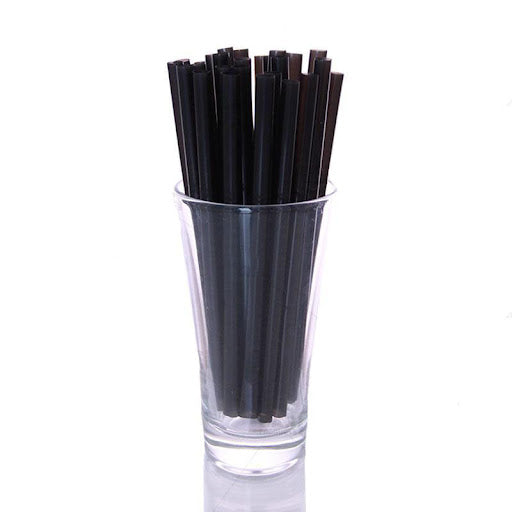 Rite Brands - 6" Regular Black Straws, 9 x 500/cs - 475146