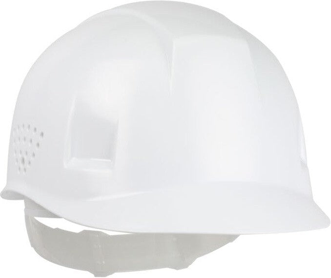 Dynamic Safety - White Bump Cap with 4-Point Plastic Suspension and Pin Lock Adjustment - 036HP94001