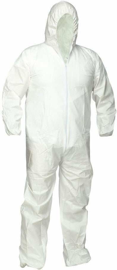 Forcefield - Extra Large White Microporous Disposable Coverall with Hood - 024-FNW428-XL