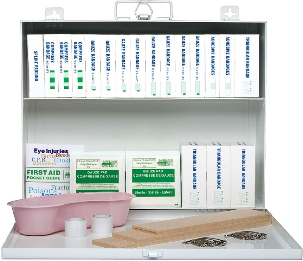 Safecross - First Aid Refill Kit 16-199 Employees with Metal Cabinet, Unitized- 020-50454