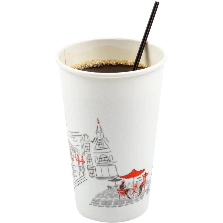 Hy-Stix - 7" Plastic Brown Flat Coffee Stirrer, 850/Box - HSCS-7BR