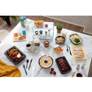 Pactiv Evergreen - 8" Black CPET Angel Food Cake Base, 280 Count - 13301