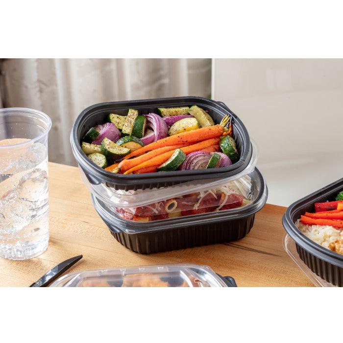 Pactiv Evergreen - 24 Oz Black Rectangle Takeout Container Base Medium Microwavable, 295/Cs - YCN846240000