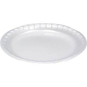 Pactiv Evergreen - 6" White Round Non-Laminated Foam Plate, 10000/Cs - YTH100060000