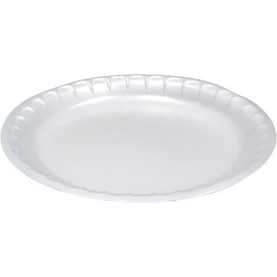 Pactiv Evergreen - 6" White Round Non-Laminated Foam Plate, 10000/Cs - YTH100060000