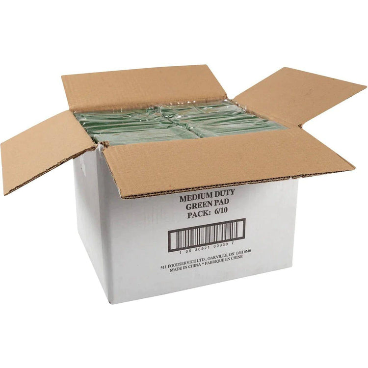 Swipes - 6" X 9" Green Medium Duty Scouring Pad, 10/Pk - SO96
