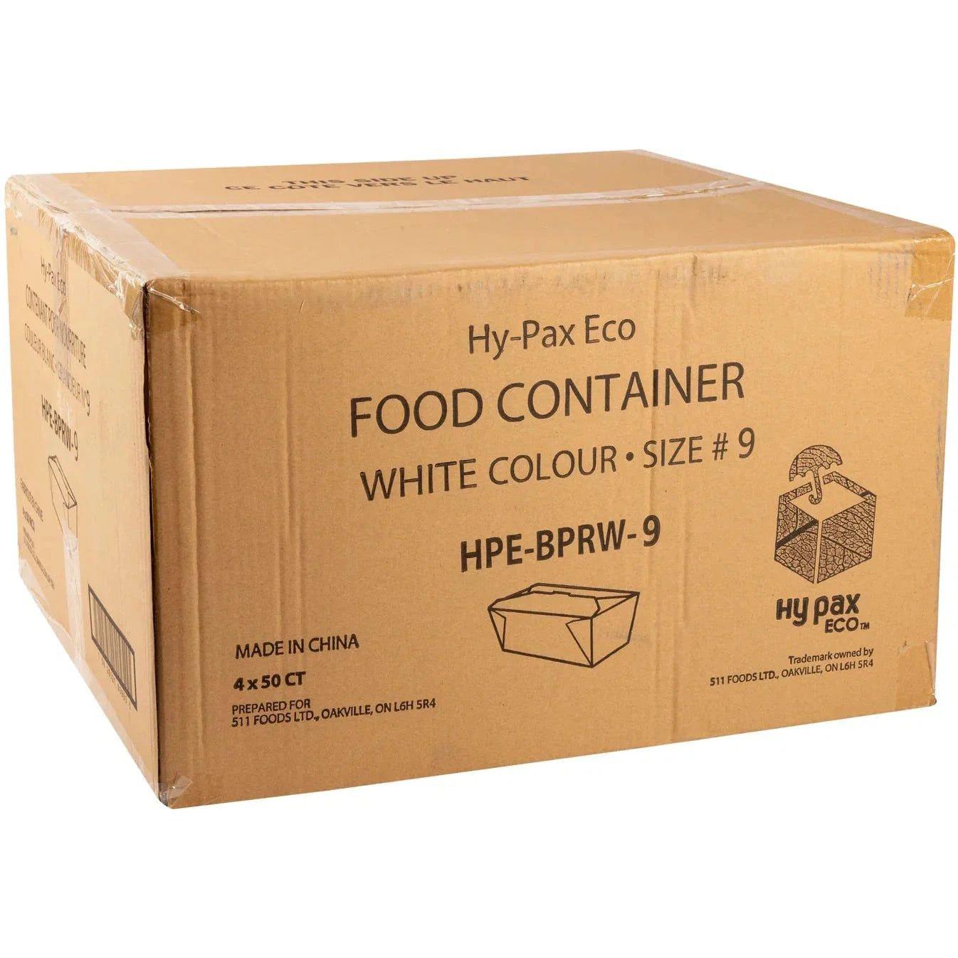 Hy-Pax - White Take Out Container, 50/4Pk - HPE-BPRW-9