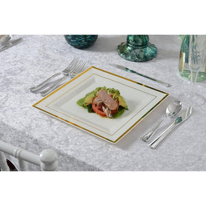 Fineline Settings - 10" Square Plastic Dinner Plate, 10 X 12/cs - 5510-BO